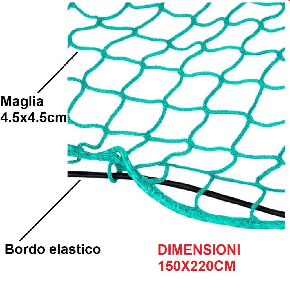 Rete di Sicurezza Rimorchio Auto 150x220 cm Elastica con Borsa Trasporto Inclusa in Coperture per rimorchi Danyx - Casoria, commercioVirtuoso.it