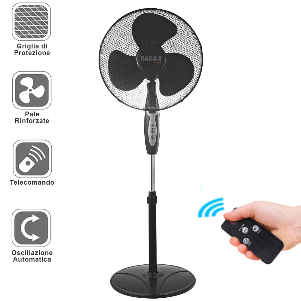 Ventilatore Colonna Piantana 45W 40cm 3 Velocità Telecomando Timer Regolabile in Ventilatori a piantana Danyx - Casoria, commercioVirtuoso.it