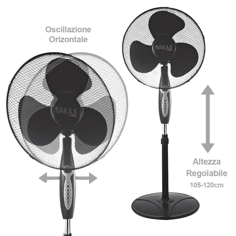 Ventilatore Colonna Piantana 45W 40cm 3 Velocità Telecomando Timer Regolabile in Ventilatori a piantana Danyx - Casoria, commercioVirtuoso.it