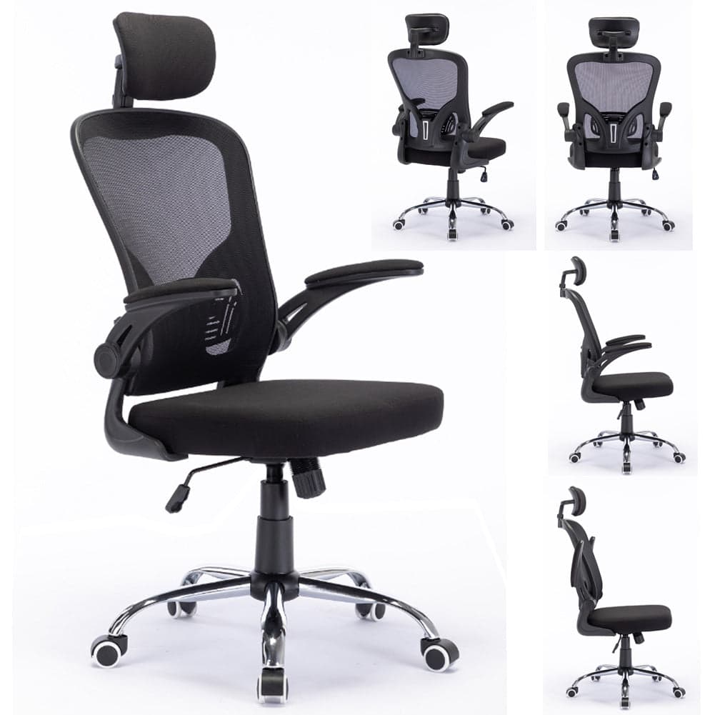 Sedia Ufficio Ergonomica con Schienale Alto Poggiatesta e Braccioli Regolabili in Sedie da scrivania Danyx - Casoria, commercioVirtuoso.it