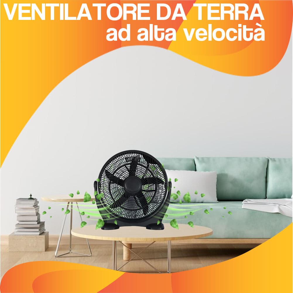 Ventilatore da Tavolo Pavimento Nero 40 cm Potenza 44 Watt Oscillante Silenzioso in Ventilatori da soffitto Esplodia - Napoli, commercioVirtuoso.it