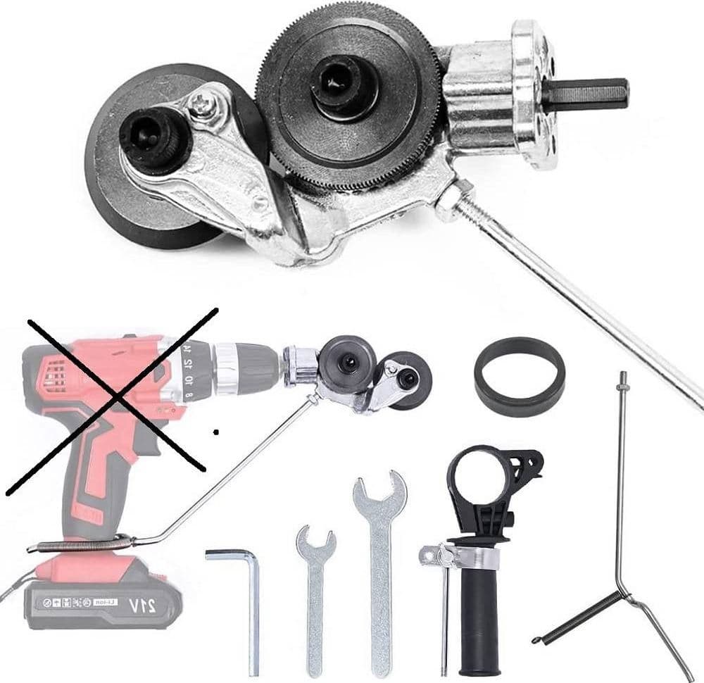 KIT TRASFORMAZIONE DA TRAPANO IN CESOIA ELETTRICA PER TAGLIO LAMIERA in Roditrici Trade Shop italia - Napoli, commercioVirtuoso.it