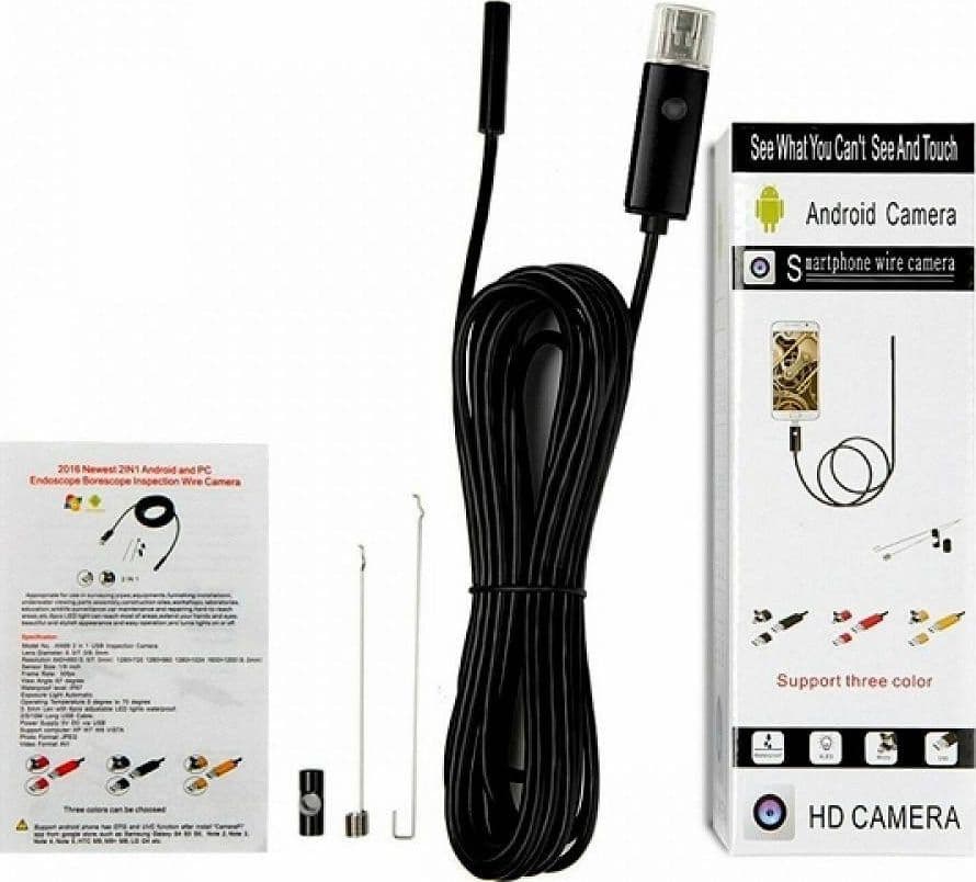 TELECAMERA ENDOSCOPICA 2 METRI TUBO FLESSIBILE USB 6 LED IMPERMEABILE ISPEZIONE in Telecamere di ispezione Trade Shop italia - Napoli, commercioVirtuoso.it