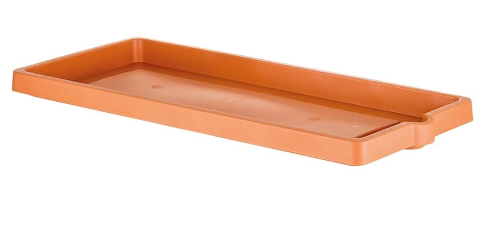 SOTTOVASO PER FIORIERA RETTANGOLARE cm 60 x 25 x 3,4 - cotto chiaro in prodotto EuroStore07 - Alatri, commercioVirtuoso.it