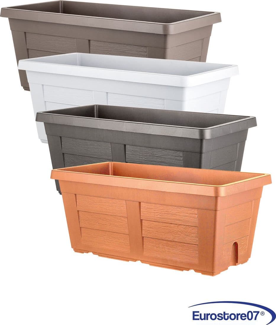 FIORIERA RETTANGOLARE cm 60 x 30 x 26 - cotto chiaro (senza sottovaso) in prodotto EuroStore07 - Alatri, commercioVirtuoso.it