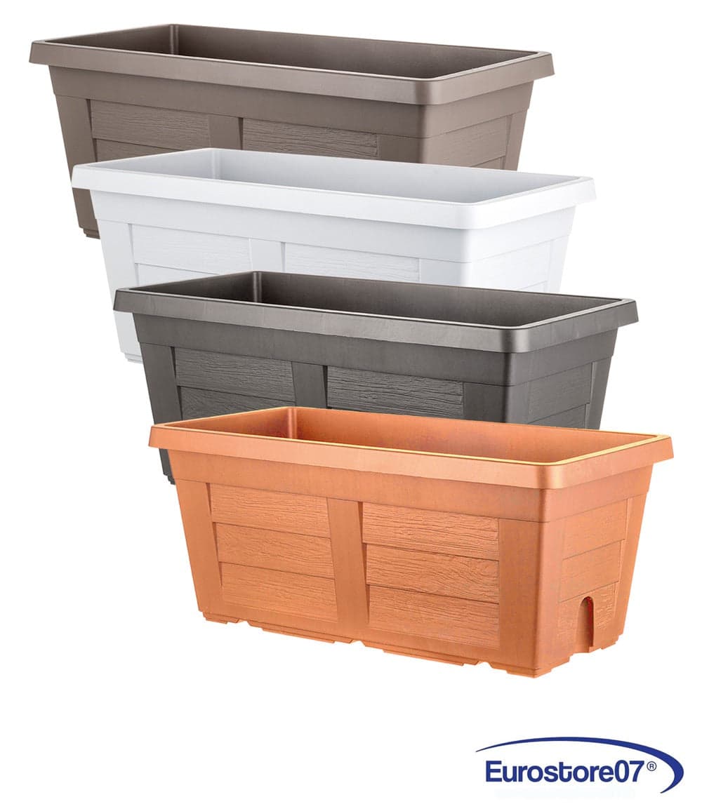 FIORIERA RETTANGOLARE cm 60 x 30 x 26 - cotto chiaro (senza sottovaso) in prodotto EuroStore07 - Alatri, commercioVirtuoso.it