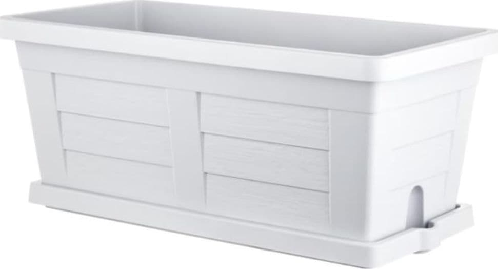 FIORIERA RETTANGOLARE cm 40 x 21,5 x 17 - ghiaccio (con sottovaso) in prodotto EuroStore07 - Alatri, commercioVirtuoso.it