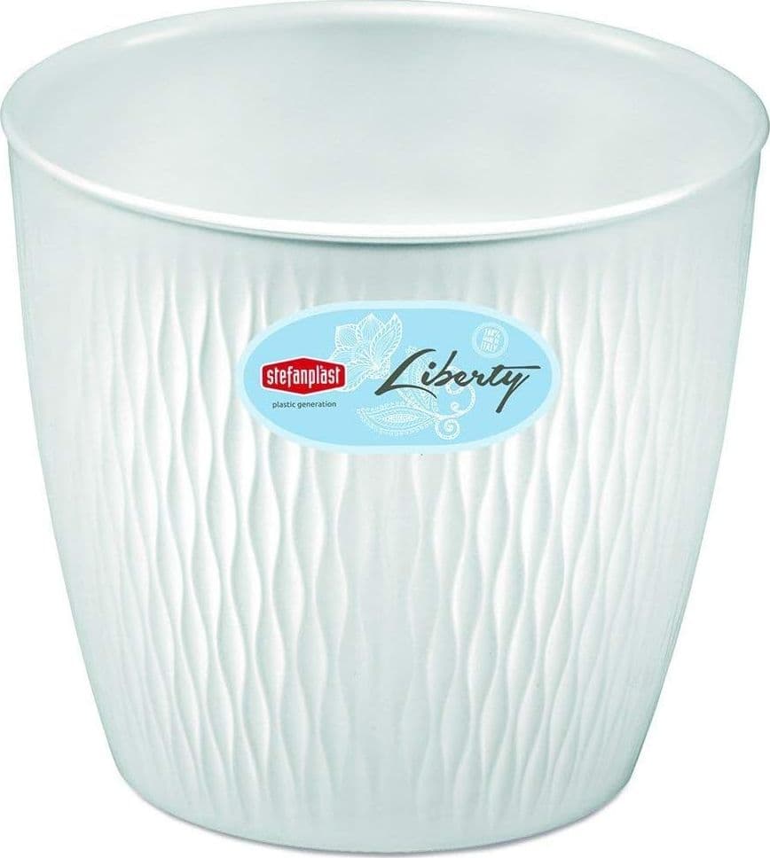 VASO TONDO 'LIBERTY' ø 20 x h.19 - bianco -- DF 6126661 in prodotto EuroStore07 - Alatri, commercioVirtuoso.it