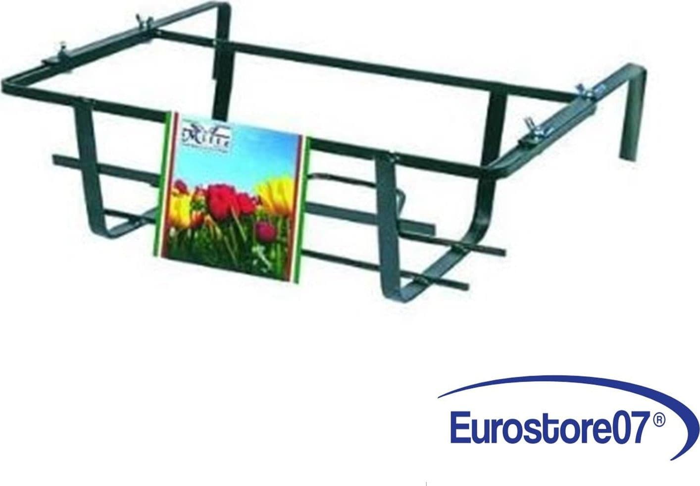 BALCONIERA IN FERRO CM 50 REGOLABILE NERO PORTA VASO cm.50x25x14h. FER 253949