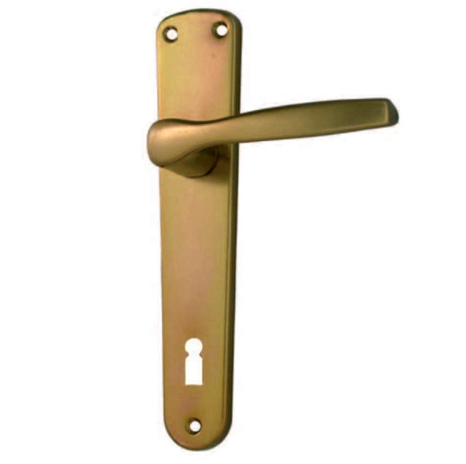 MANIGLIA ALU CON PLACCA IN ALLUMINIO BRONZATO in prodotto EuroStore07 - Alatri, commercioVirtuoso.it