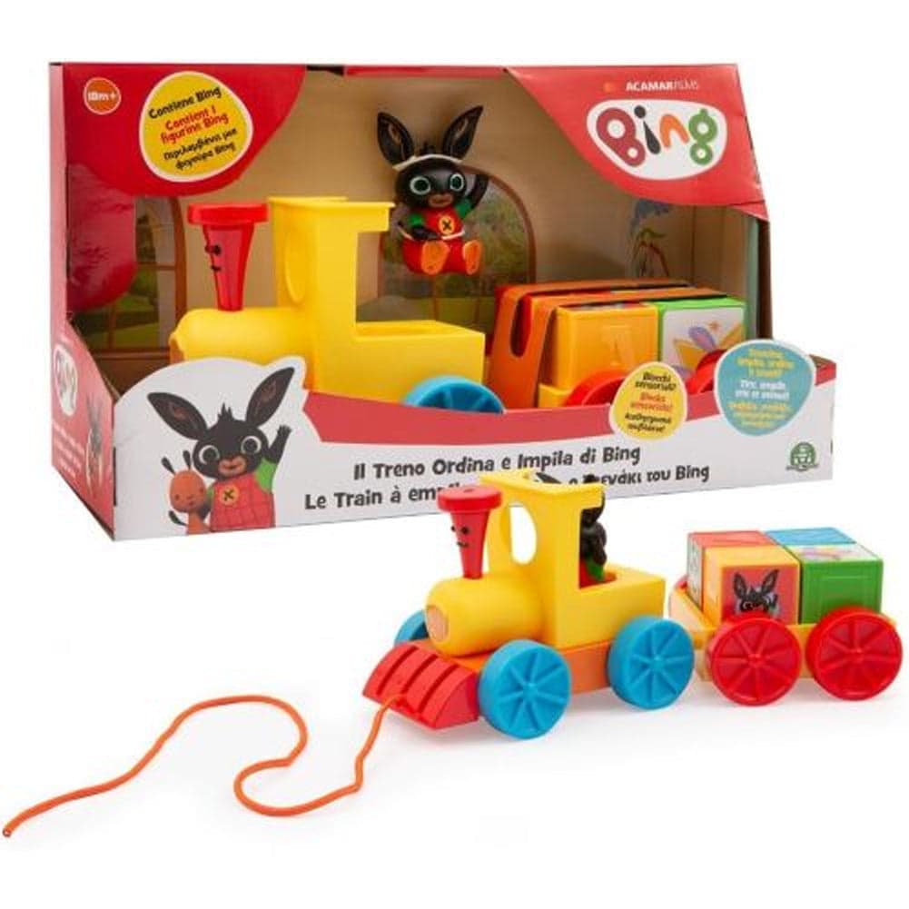 Bing Trenino con Cubi Numerati Carrozza Removibile Gioco Giocattolo Idea Regalo