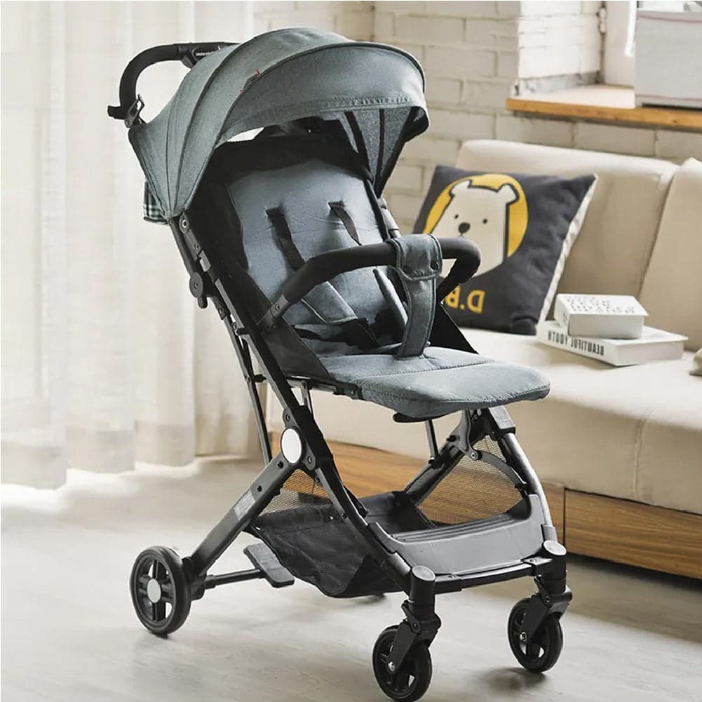 Passeggino Ultraleggero Chiusura Facilitata Salvaspazio Portata 15 kg Grigio