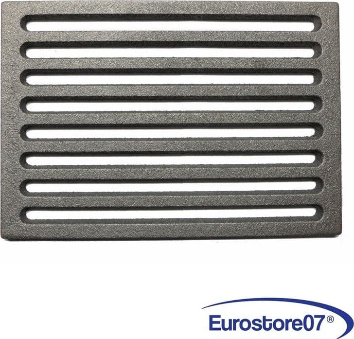 GRIGLIA IN GHISA PER CUCINA A LEGNA - CAMINETTO - BARBECUE CENERE 300 x 205 mm.