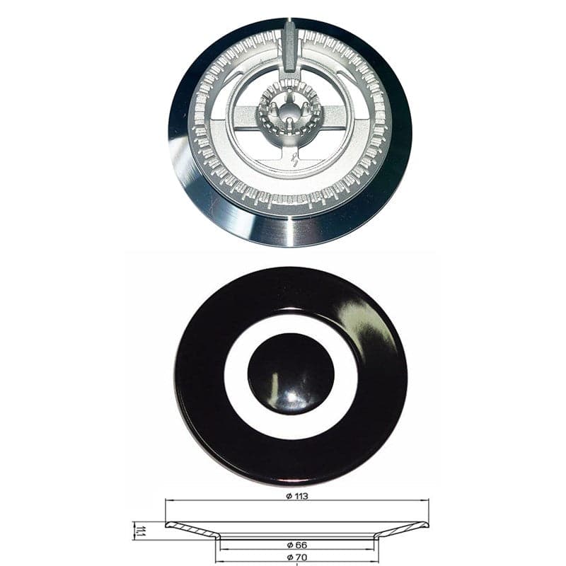 BRUCIATORE + SPARTIFIAMMA NERO TRIPLA CORONA SMEG in prodotto EuroStore07 - Alatri, commercioVirtuoso.it