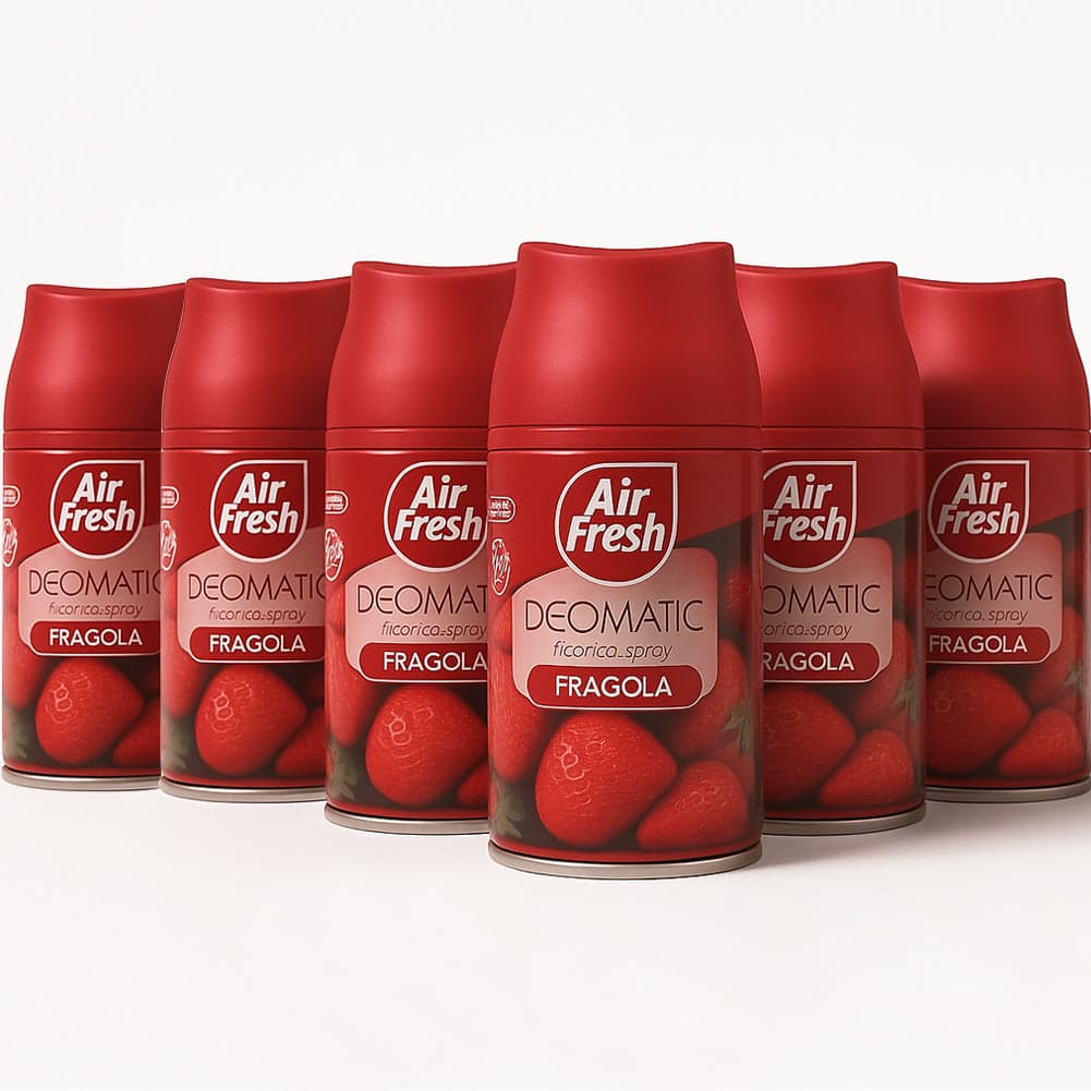 Air Fresh Deomatic Ricariche Profumatore Ambiente 6x250ml Spray Fragola Antiodore in Spray profumati per la stanza Danyx - Casoria, commercioVirtuoso.it