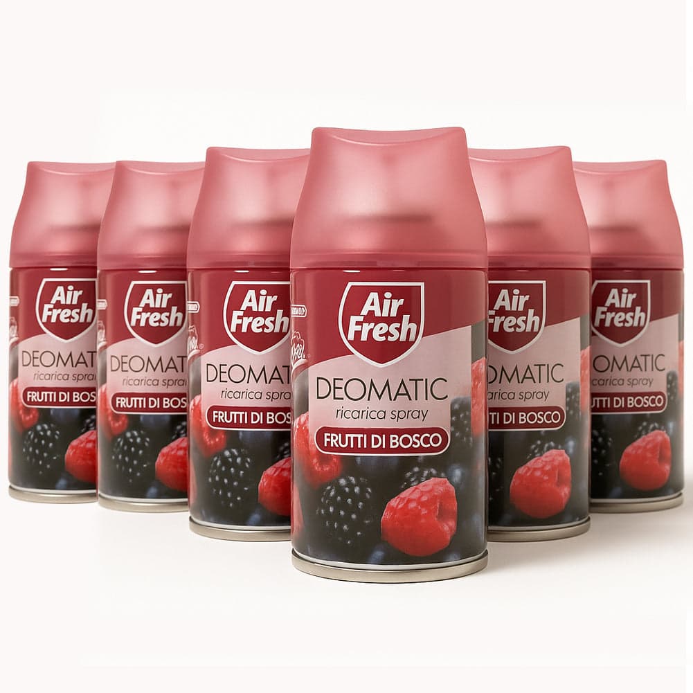 Air Fresh Deomatic Ricariche Profumatore Ambiente 6x250ml Spray Fiori di Bosco Antiodore in Spray profumati per la stanza Danyx - Casoria, commercioVirtuoso.it