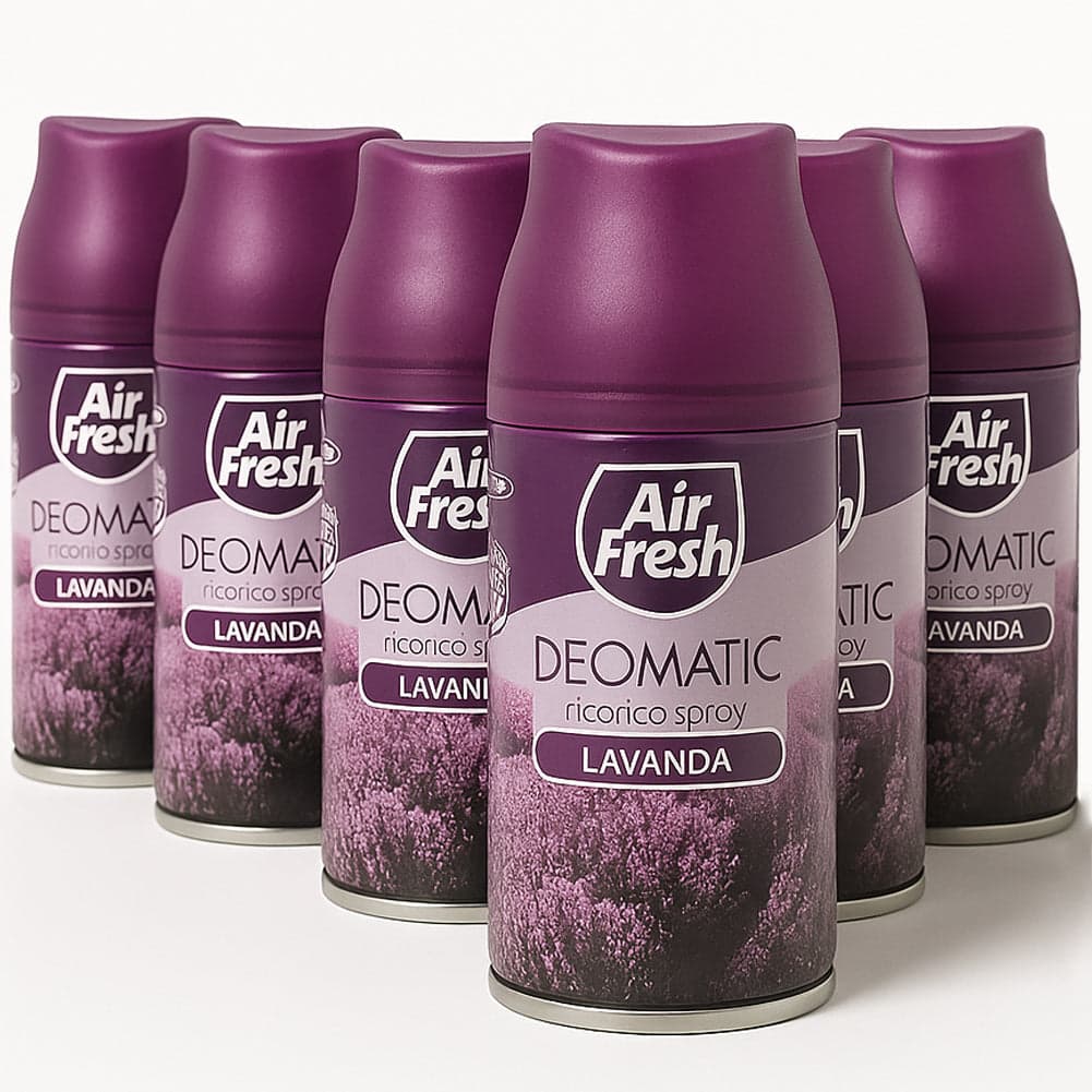 Air Fresh Deomatic Ricariche Profumatore Ambiente 6x250ml Spray Lavanda Antiodore in Spray profumati per la stanza Danyx - Casoria, commercioVirtuoso.it