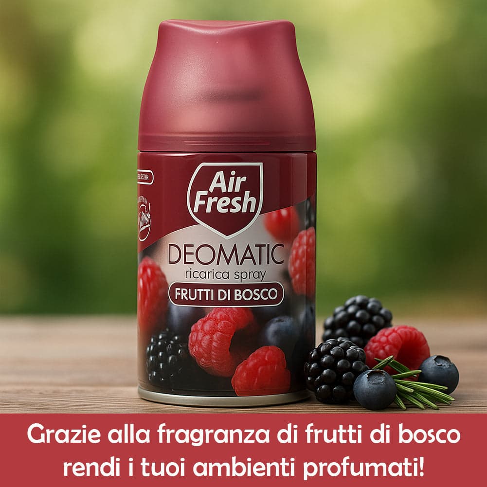 Air Fresh Deomatic Ricariche Profumatore Ambiente 6x250ml Spray Fiori di Bosco Antiodore in Spray profumati per la stanza Danyx - Casoria, commercioVirtuoso.it