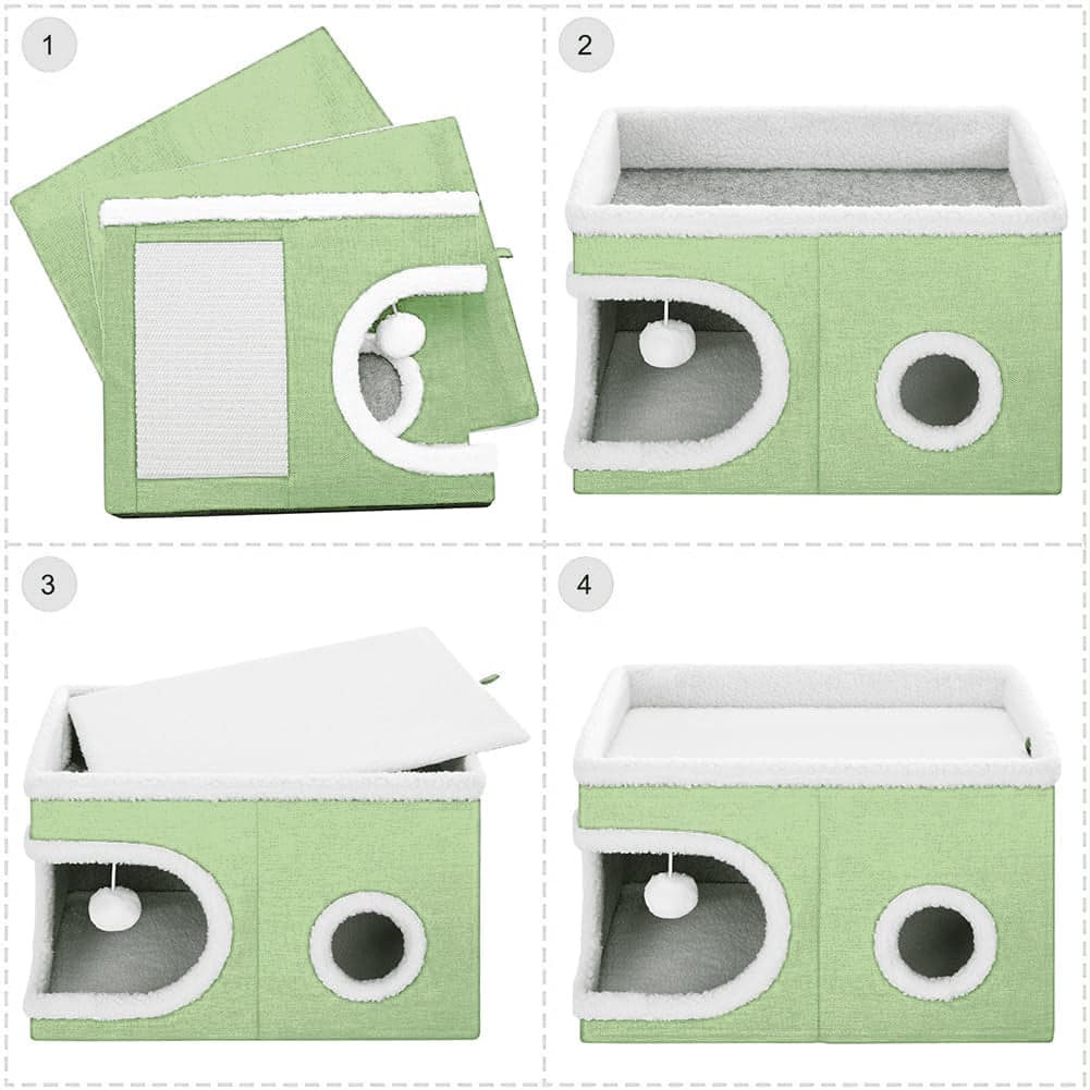 Cuccia per Gatti Tiragraffi Casetta Animale 58x42x33 cm Cuscino e Base Antiscivolo in Arredi per habitat Danyx - Casoria, commercioVirtuoso.it