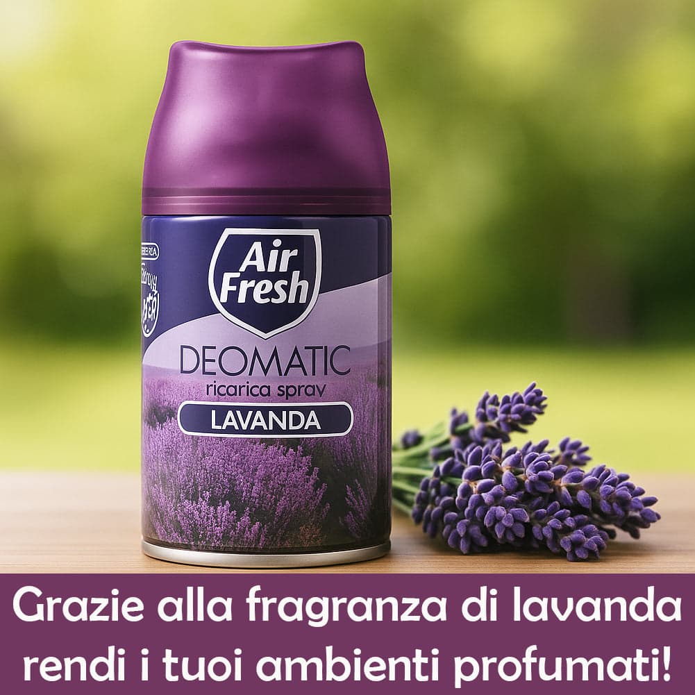 Air Fresh Deomatic Ricariche Profumatore Ambiente 6x250ml Spray Lavanda Antiodore in Spray profumati per la stanza Danyx - Casoria, commercioVirtuoso.it