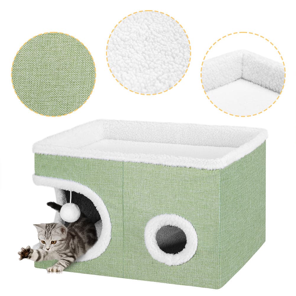 Cuccia per Gatti Tiragraffi Casetta Animale 58x42x33 cm Cuscino e Base Antiscivolo in Arredi per habitat Danyx - Casoria, commercioVirtuoso.it