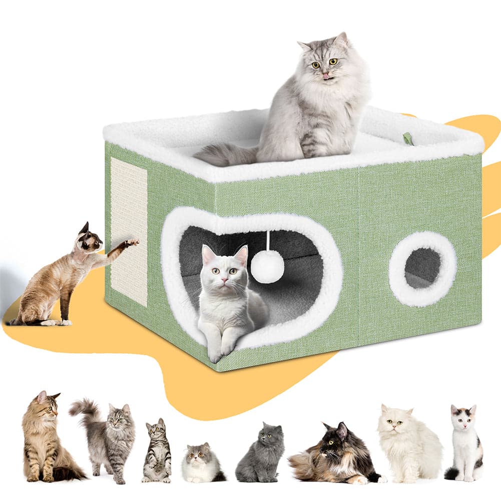 Cuccia per Gatti Tiragraffi Casetta Animale 58x42x33 cm Cuscino e Base Antiscivolo in Arredi per habitat Danyx - Casoria, commercioVirtuoso.it