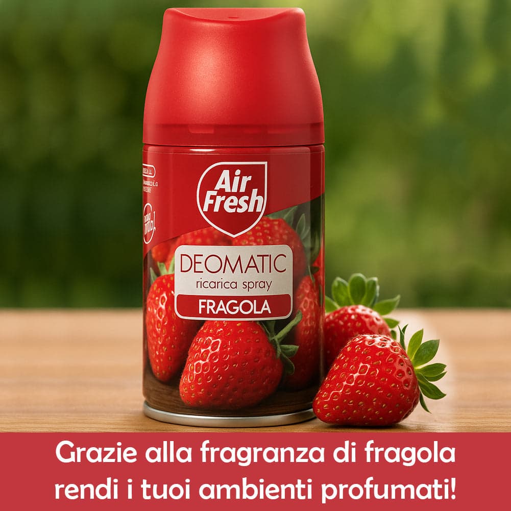 Air Fresh Deomatic Ricariche Profumatore Ambiente 6x250ml Spray Fragola Antiodore in Spray profumati per la stanza Danyx - Casoria, commercioVirtuoso.it