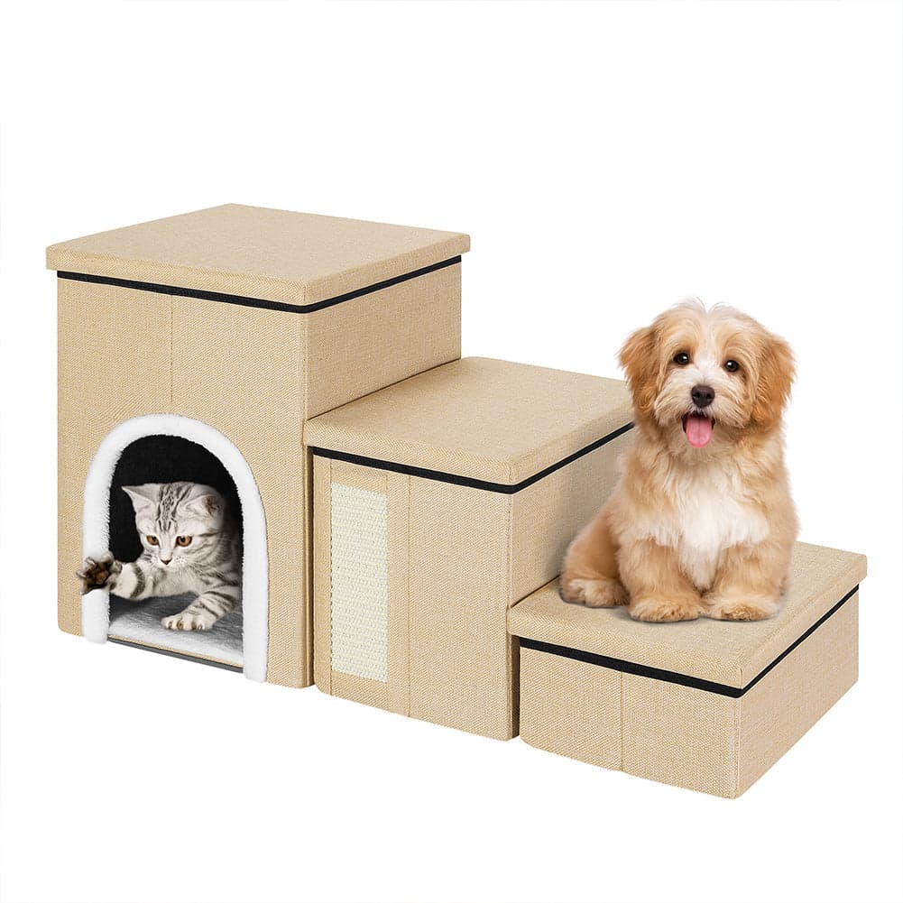 Scala per Animali 3in1 Pieghevole Contenitore, Cuccia per Cani Gatti Salvaspazio in Scale e gradini Danyx - Casoria, commercioVirtuoso.it