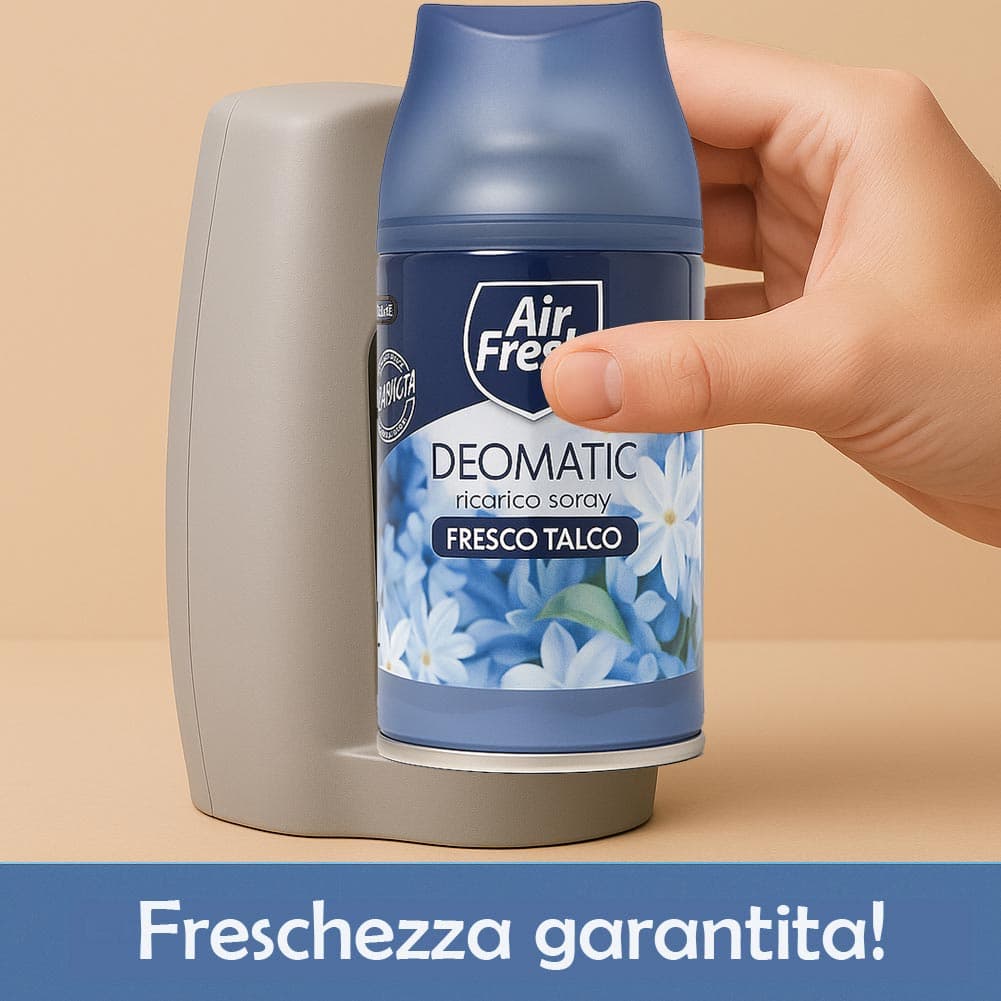 Air Fresh Deomatic Ricariche Profumatore Ambiente 6x250ml Spray Talco Antiodore in Spray profumati per la stanza Danyx - Casoria, commercioVirtuoso.it