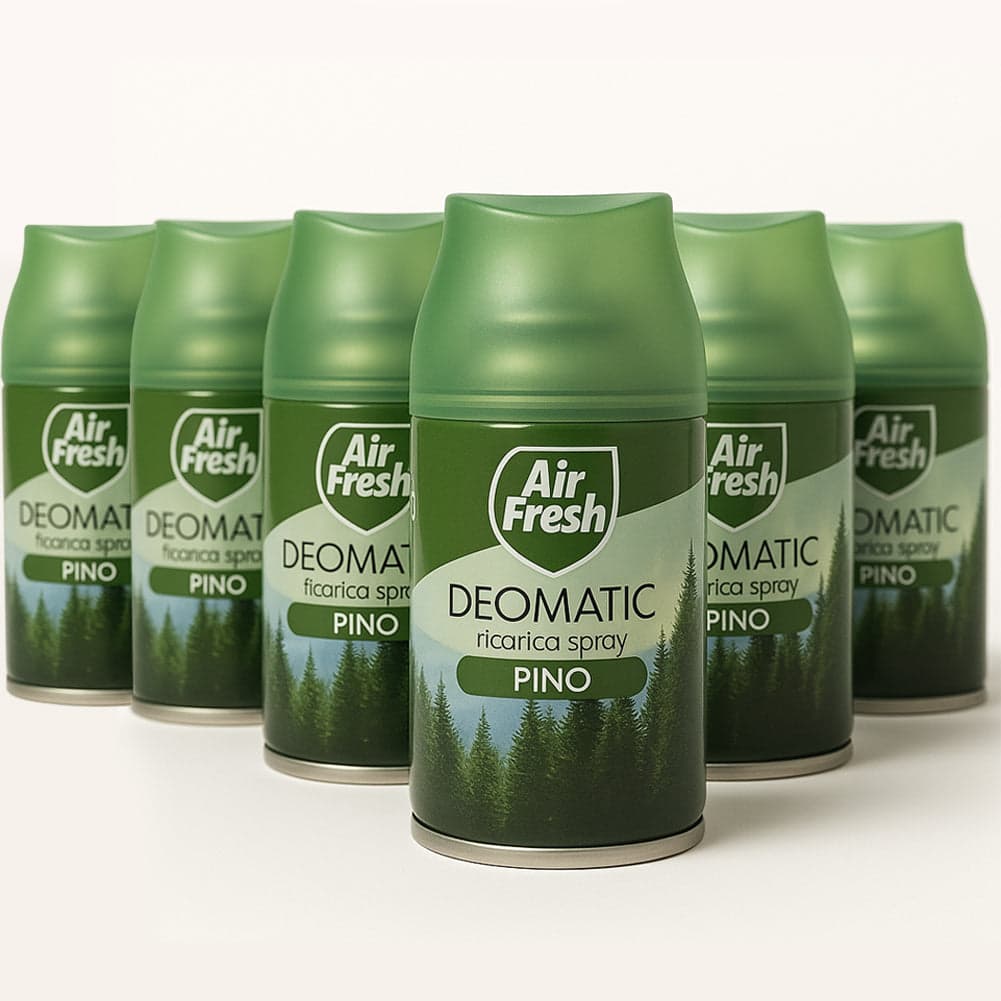 Air Fresh Deomatic Ricariche Profumatore Ambiente 6x250ml Spray Pino Antiodore in Spray profumati per la stanza Danyx - Casoria, commercioVirtuoso.it