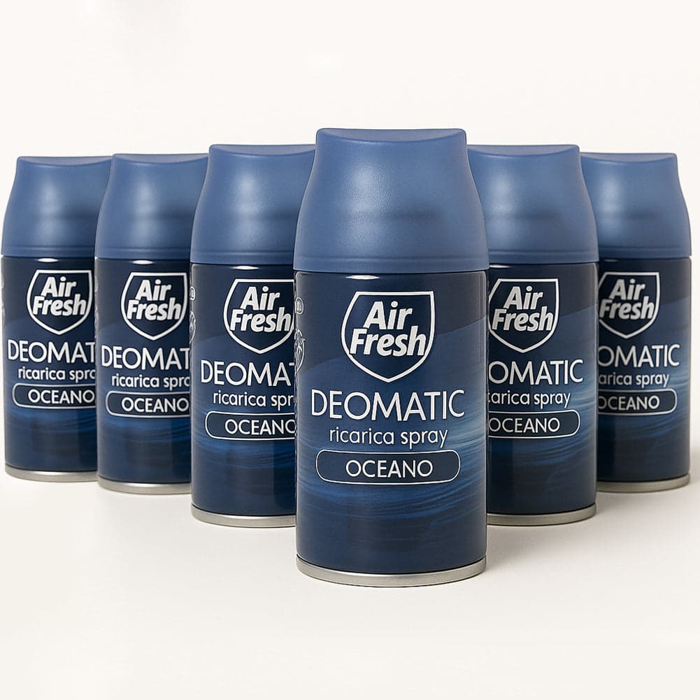 Air Fresh Deomatic Ricariche Profumatore Ambiente 6x250ml Spray Oceano Antiodore in Spray profumati per la stanza Danyx - Casoria, commercioVirtuoso.it