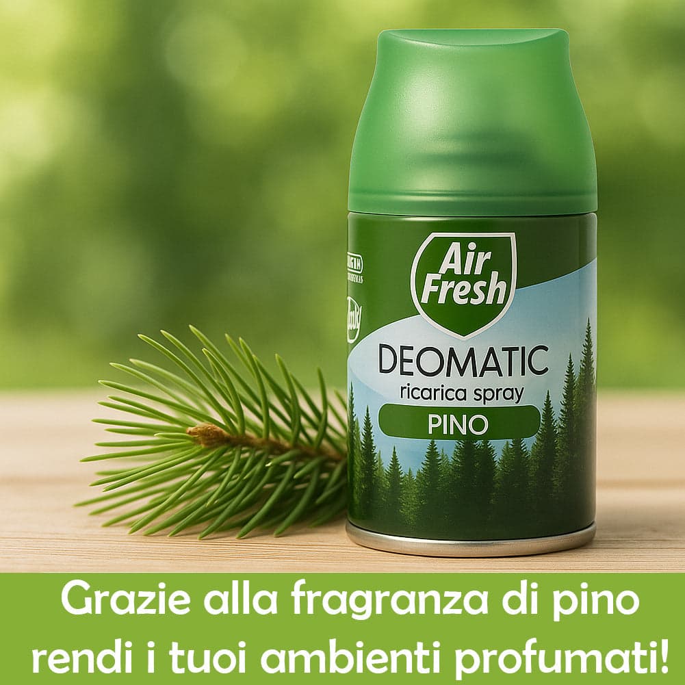 Air Fresh Deomatic Ricariche Profumatore Ambiente 6x250ml Spray Pino Antiodore in Spray profumati per la stanza Danyx - Casoria, commercioVirtuoso.it
