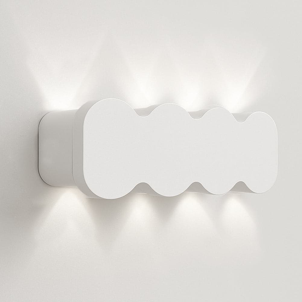Applique da Muro LED 8 Luci Bianco Freddo Esterno Interno Alluminio 21x8x3 cm Bianco in Lampade da parete Danyx - Casoria, commercioVirtuoso.it