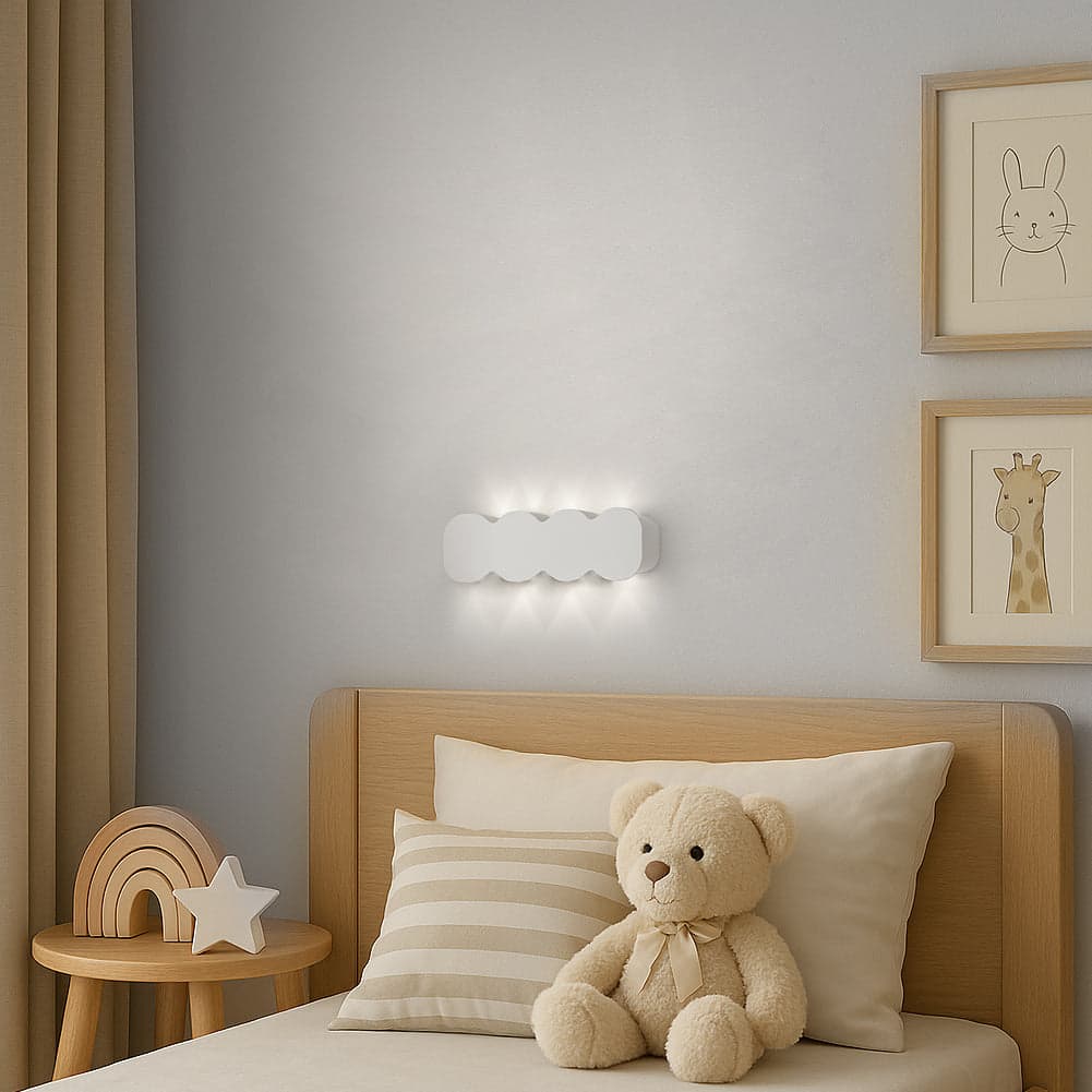 Applique da Muro LED 8 Luci Bianco Freddo Esterno Interno Alluminio 21x8x3 cm Bianco in Lampade da parete Danyx - Casoria, commercioVirtuoso.it