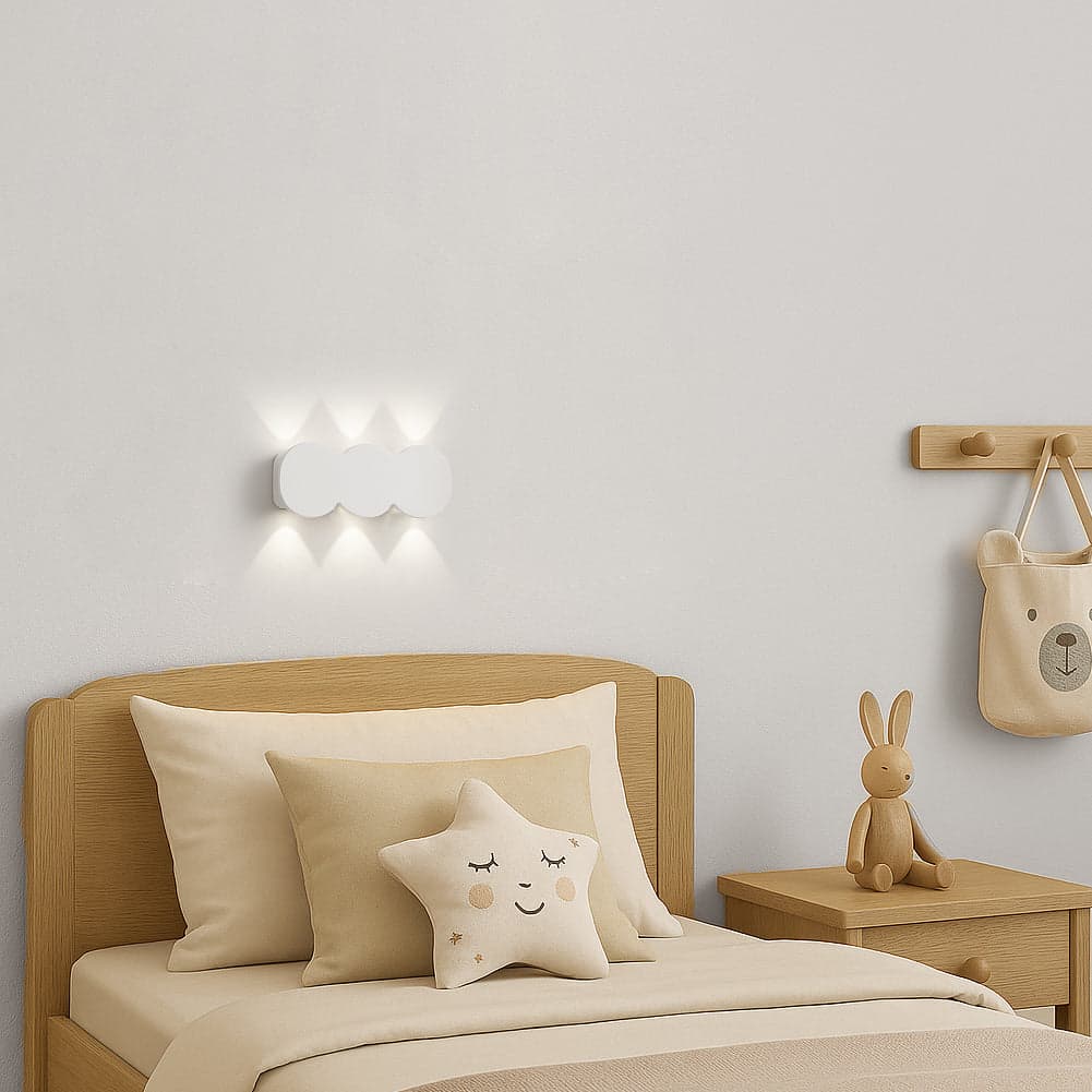 Applique da Muro LED 6 Luci Bianco Freddo Esterno Interno Alluminio 15x8x3 cm Bianco in Lampade da parete Danyx - Casoria, commercioVirtuoso.it