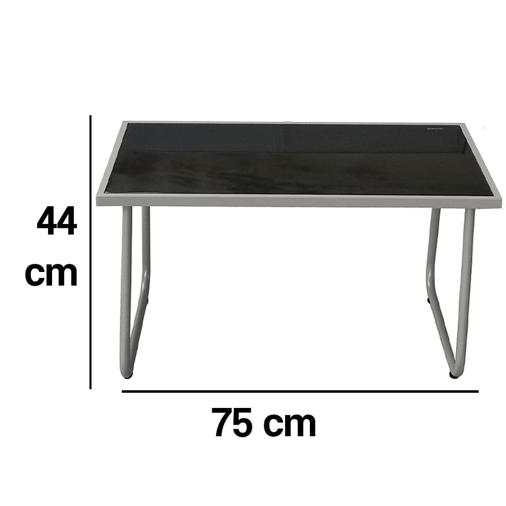 Salotto da Giardino con 2 Sedie Divano e Tavolino Acciaio Resistente Esterno Grigio in Tavoli da picnic Danyx - Casoria, commercioVirtuoso.it