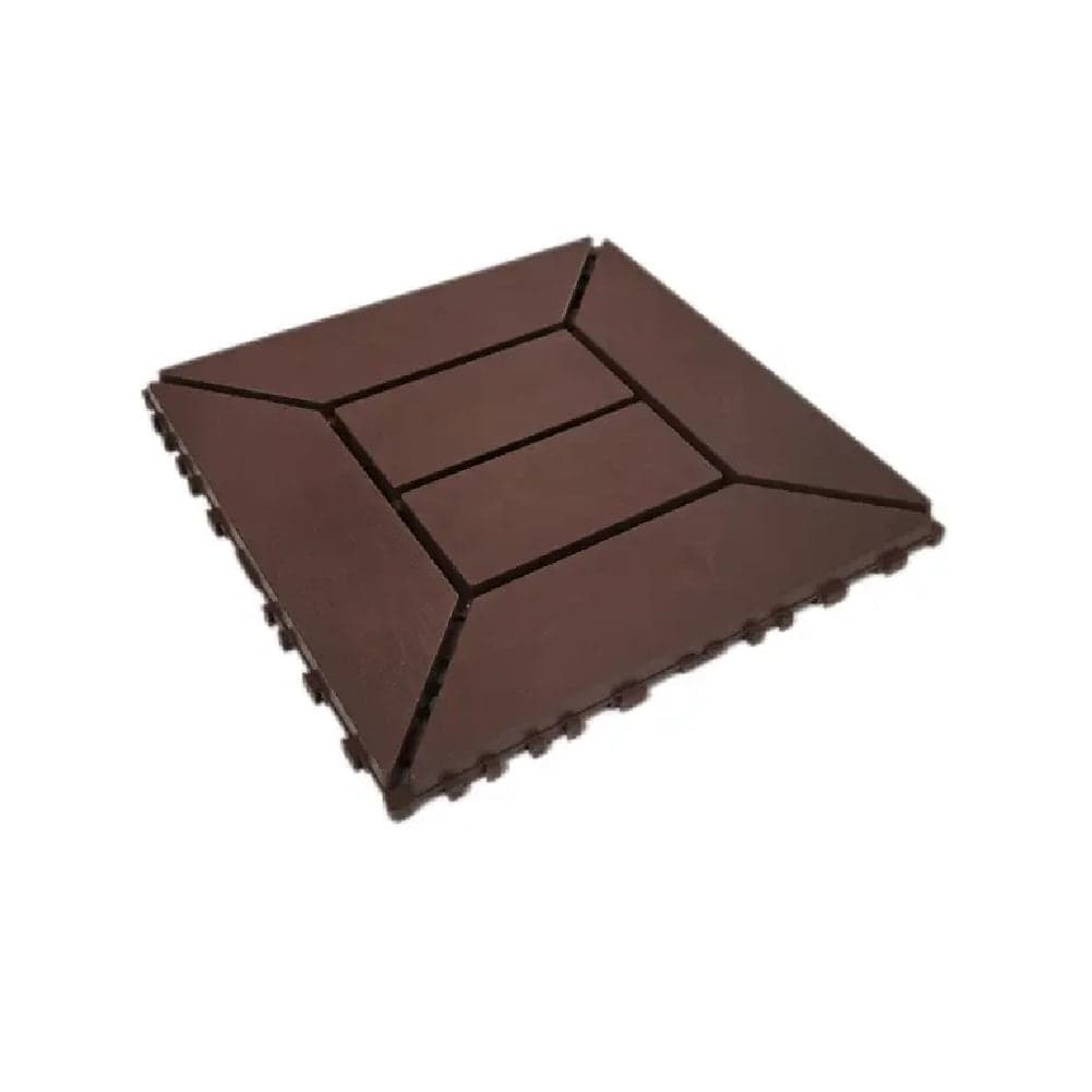 Kit 9 Mattonelle a Incastro per Terrazzo Piastrelle Pavimenti 30x30cm in PVC Antiscivolo in Pavimenti di legno Danyx - Casoria, commercioVirtuoso.it