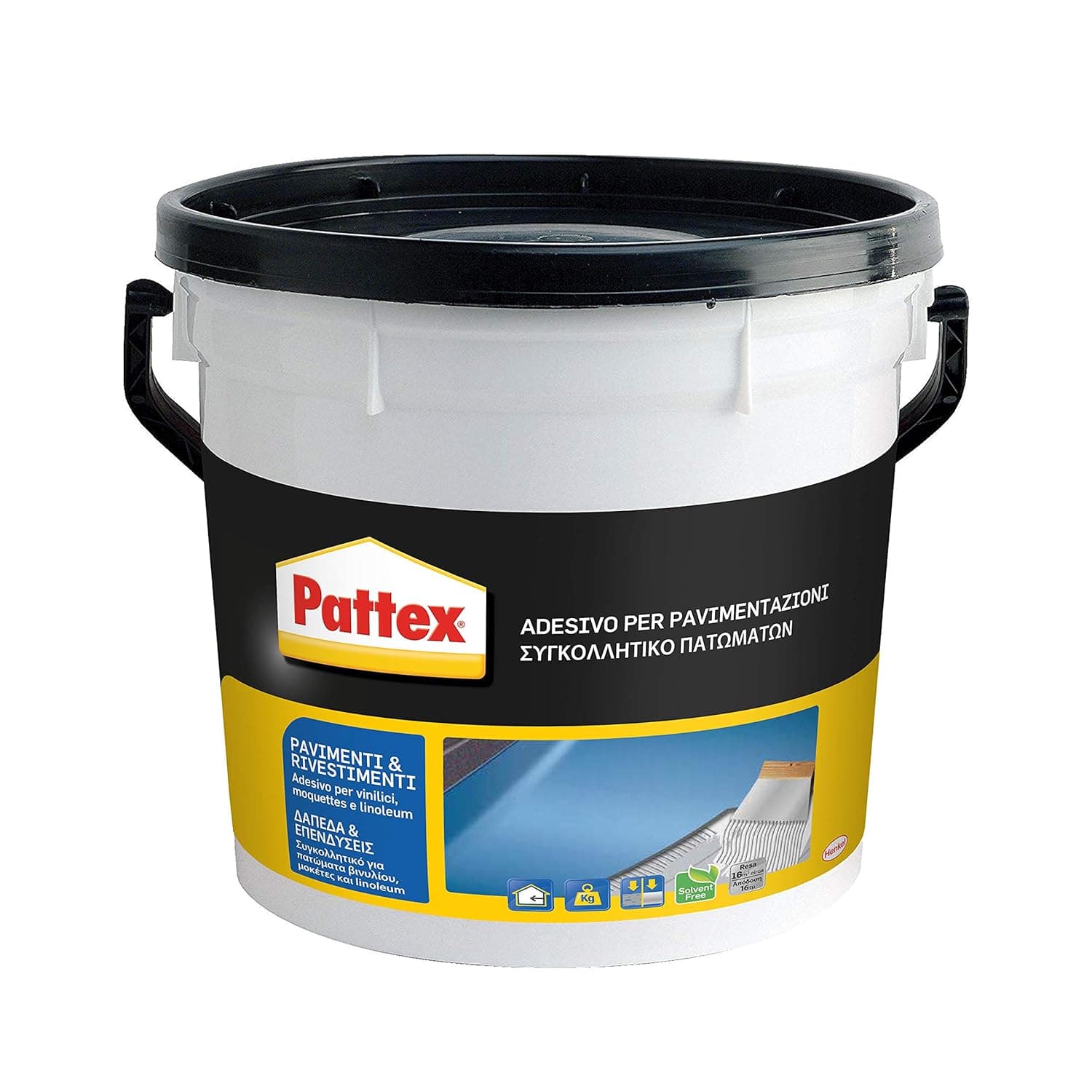 PATTEX COLLA PER PAVIMENTI E RIVESTIMENTI - Kg.5 in secchiello in prodotto EuroStore07 - Alatri, commercioVirtuoso.it