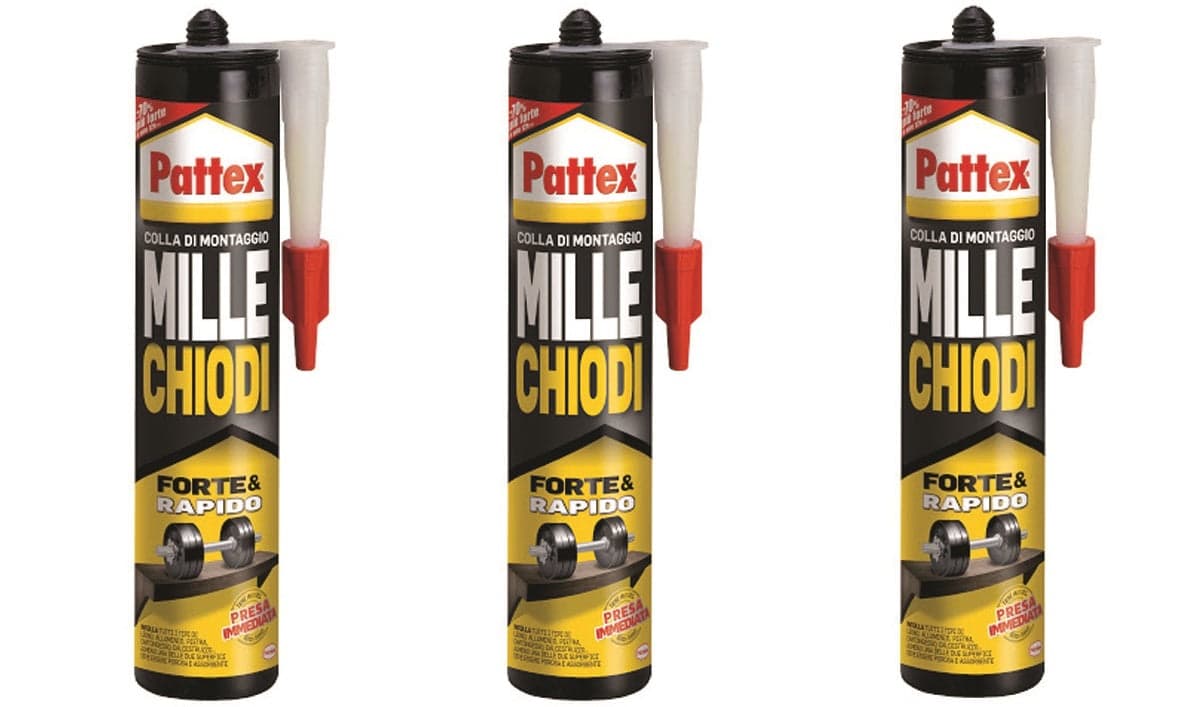 PATTEX MILLECHIODI ORIGINAL IN CARTUCCIA PER INTERNI 3 PZ DA - gr.400 - in prodotto EuroStore07 - Alatri, commercioVirtuoso.it