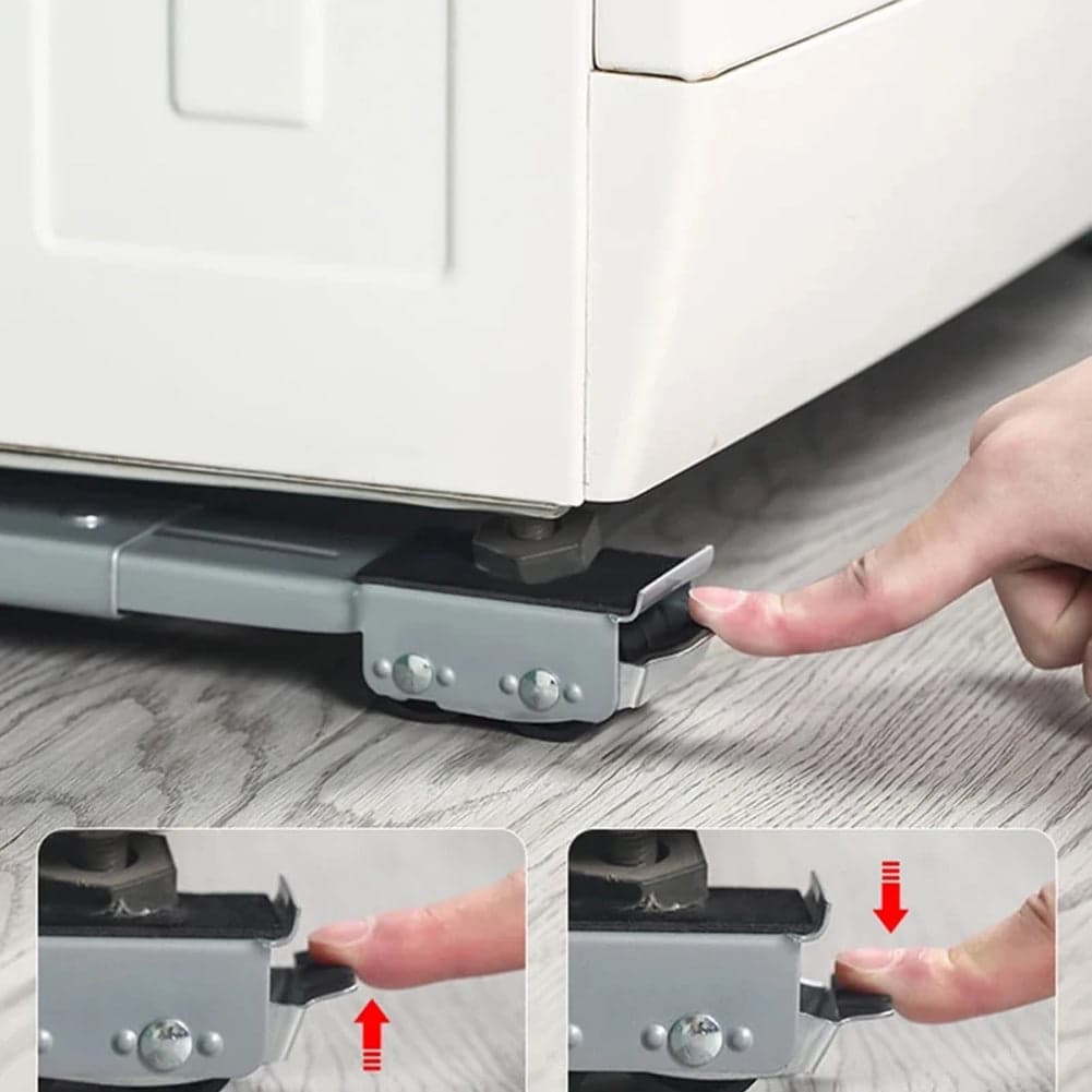 Kit 2 Barre per Base Lavatrice con Ruote, Freno, Regolabili 45 a 70 cm Acciaio Smaltato in Altri ricambi per lavatrici Danyx - Casoria, commercioVirtuoso.it