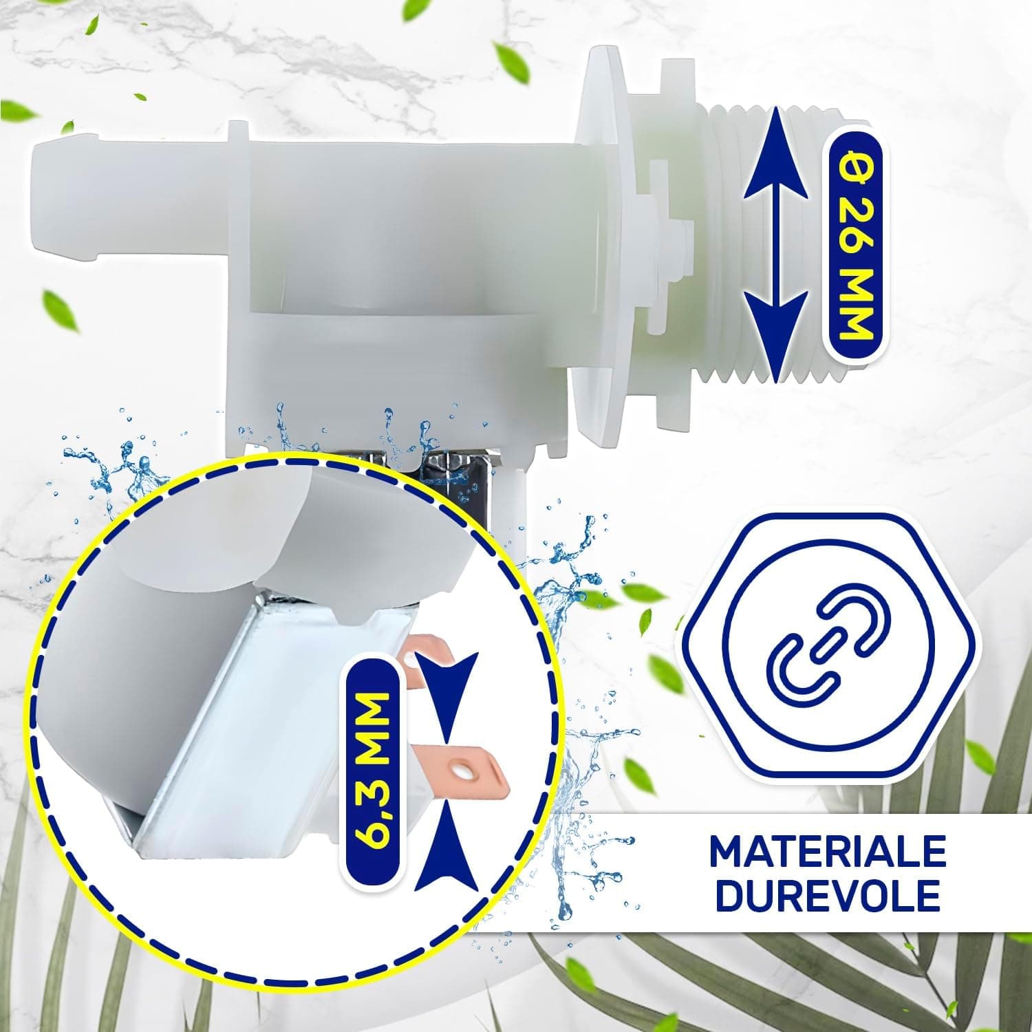 ELETTROVALVOLA 1 VIA 180° LAVASTOVIGLIE ELECTROLUX 1170958118 / CANDY 49037213 in prodotto EuroStore07 - Alatri, commercioVirtuoso.it