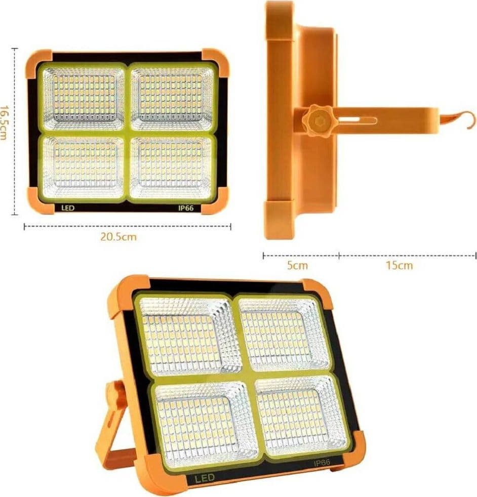 LUCE FARO 120 W EMERGENZA PORTATILE RICARICABILE PANNELLO SOLARE POWER BANK USB in Faretti Trade Shop italia - Napoli, commercioVirtuoso.it