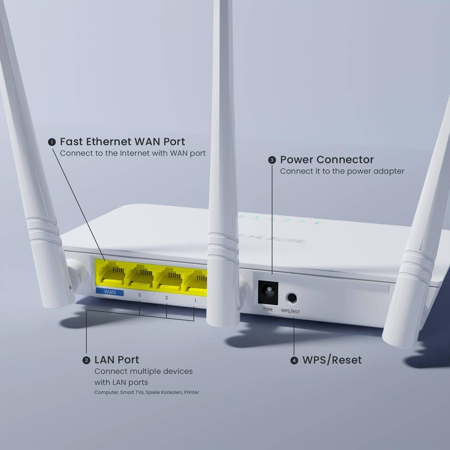 ROUTER WIRELESS N300 ACCESS POINT WI-FI 802.11 2.4G ETHERNET LAN ANTENNA ESTERNO in prodotto Trade Shop italia - Napoli, commercioVirtuoso.it