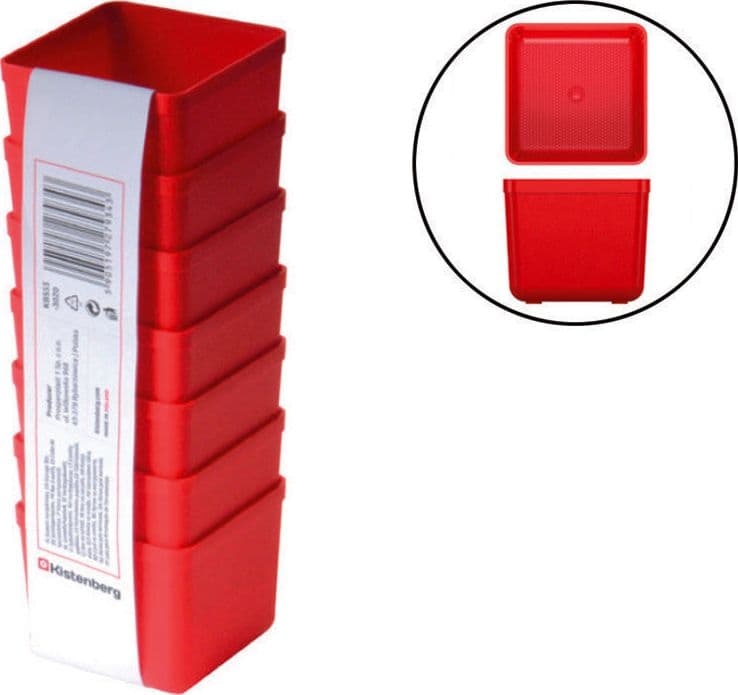 VASCHETTA PORTAMINUTERIA UNITE SET PEZZI 7 KBS55 mm.55x55x50h. -FER 408691 - in prodotto EuroStore07 - Alatri, commercioVirtuoso.it