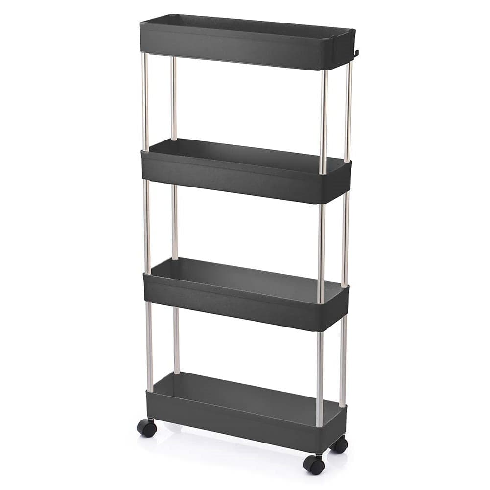 Carrellino Cucina Bagno Slim Salvaspazio 40x13.5 H 85cm Carrello Porta Tutto Nero in Carrelli porta oggetti Danyx - Casoria, commercioVirtuoso.it