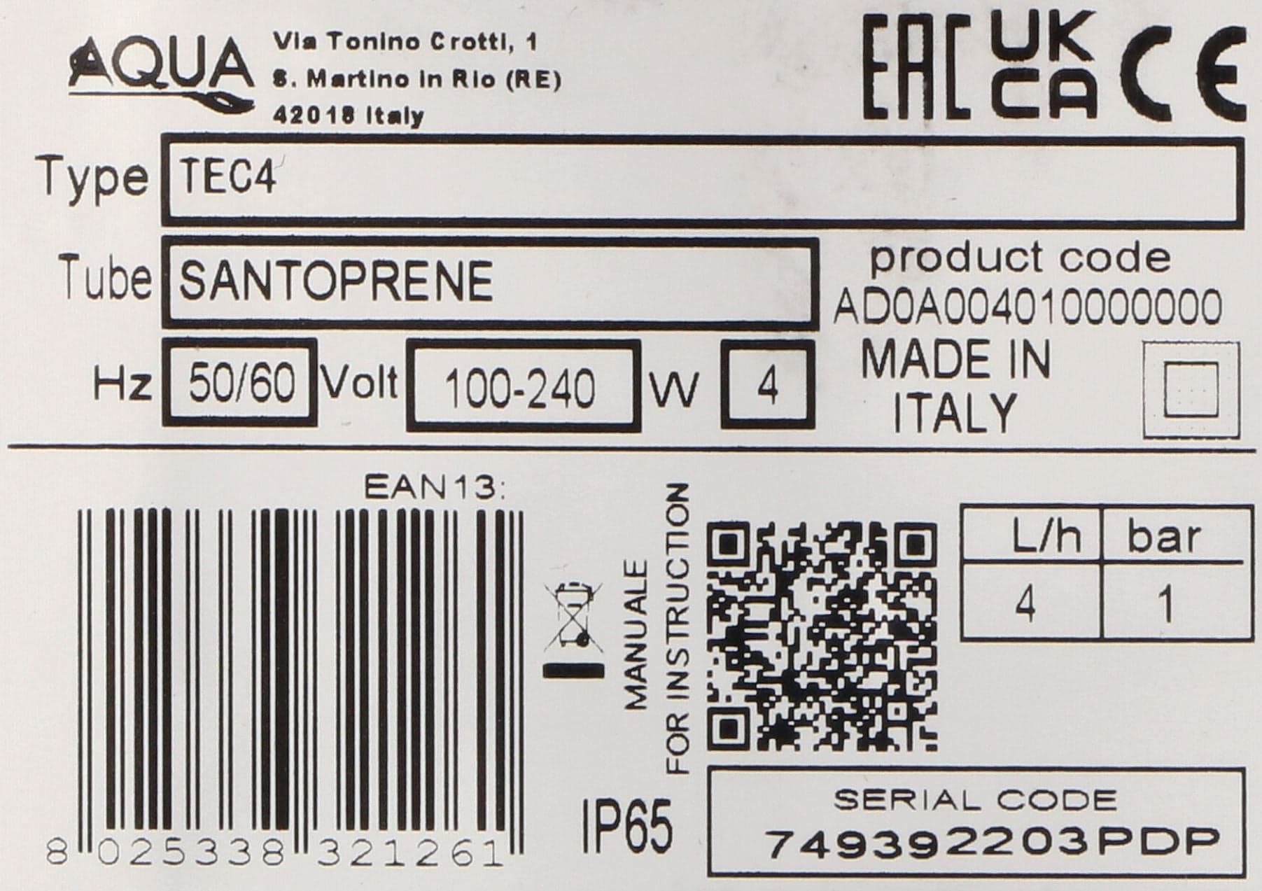 AQA - DOSATORE PERISTALTICO DETERGENTE COMPLETO DI KIT PROFESSIONALE in prodotto EuroStore07 - Alatri, commercioVirtuoso.it