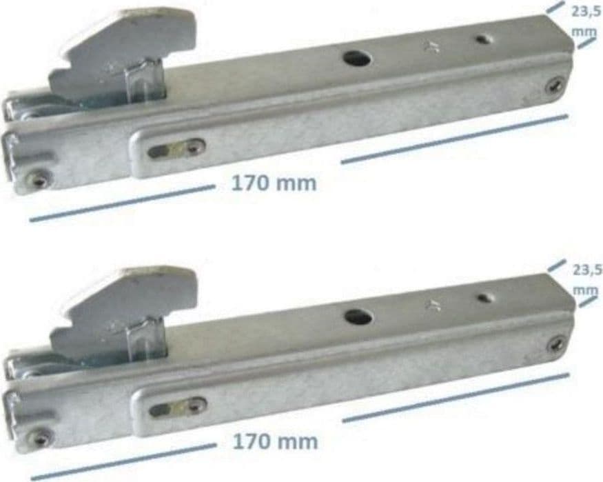 FRANKE 133.0064.935 COPPIA CERNIERE PORTA FORNO 17 X 2,35 CM 2 VETRI in prodotto EuroStore07 - Alatri, commercioVirtuoso.it