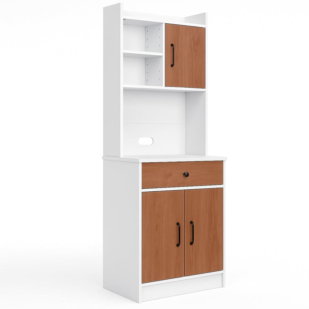 Armadio da Cucina Alto Credenza Multiuso Mobile Salvaspazio Bianco e Quercia in Mobili a colonna Esplodia - Napoli, commercioVirtuoso.it
