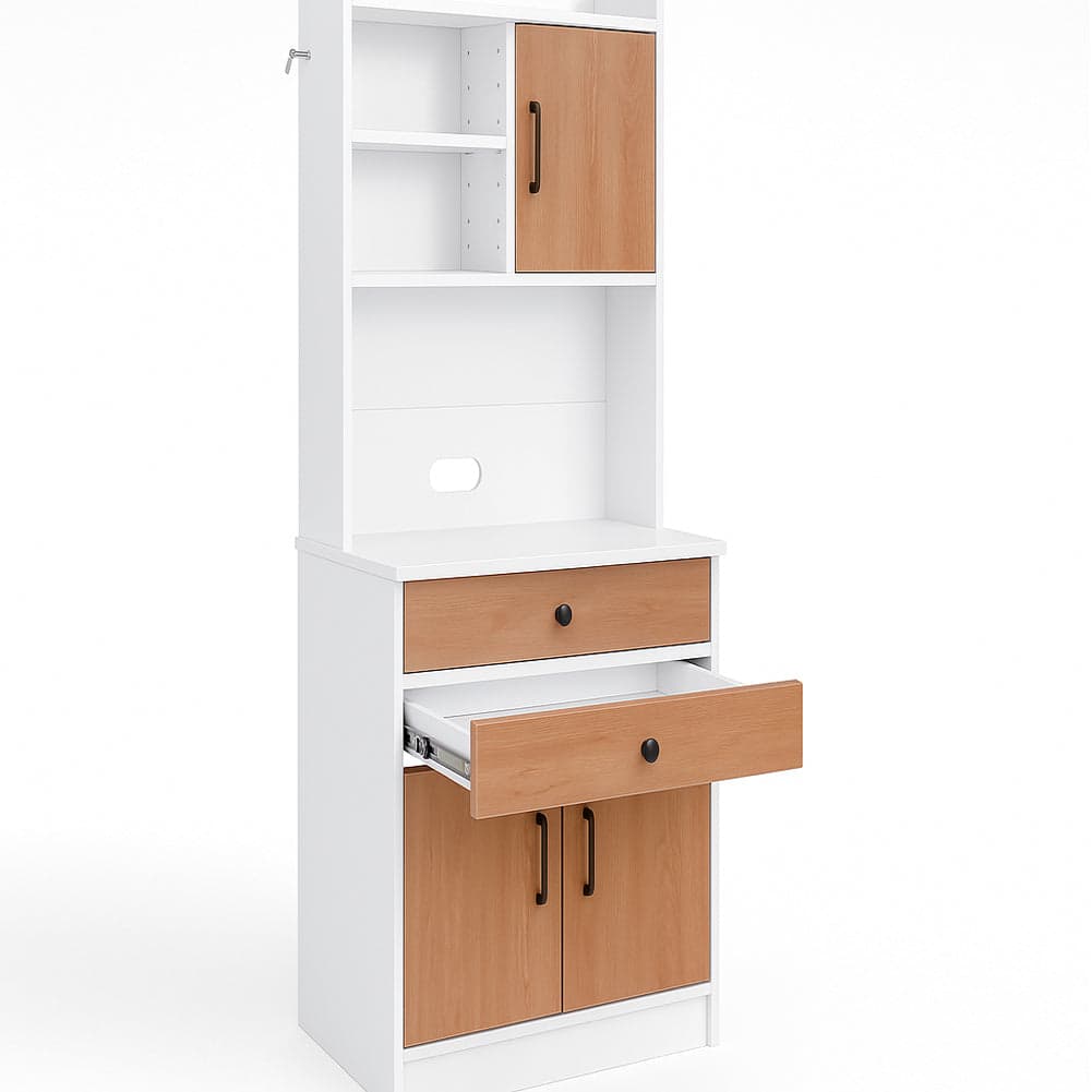 Armadio da Cucina Alto Credenza Multiuso Mobile Salvaspazio Bianco e Quercia in Mobili a colonna Esplodia - Napoli, commercioVirtuoso.it