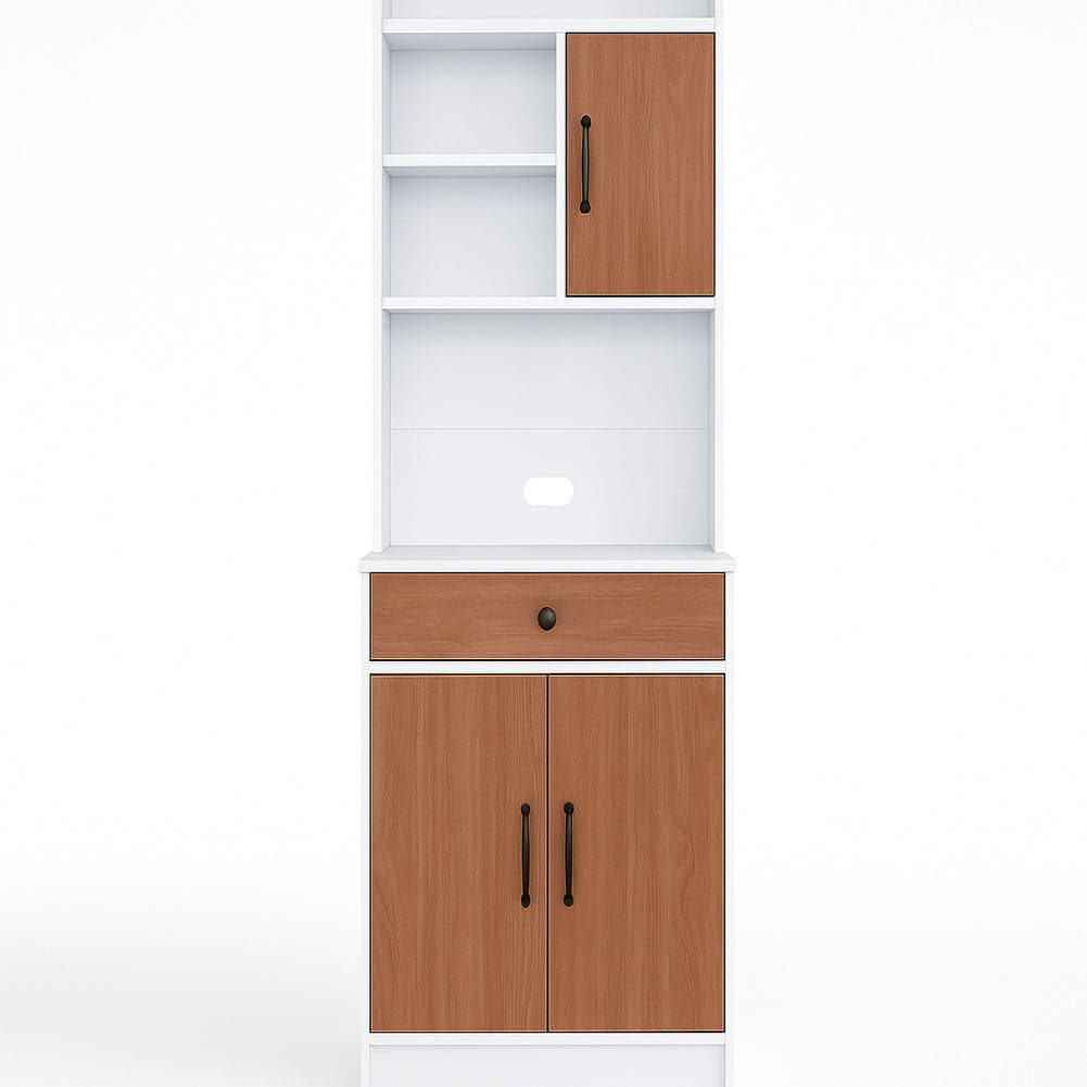 Armadio da Cucina Alto Credenza Multiuso Mobile Salvaspazio Bianco e Quercia in Mobili a colonna Esplodia - Napoli, commercioVirtuoso.it